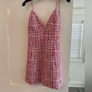 Alice & Olivia Carli Spaghetti Strap tweed dress size 4